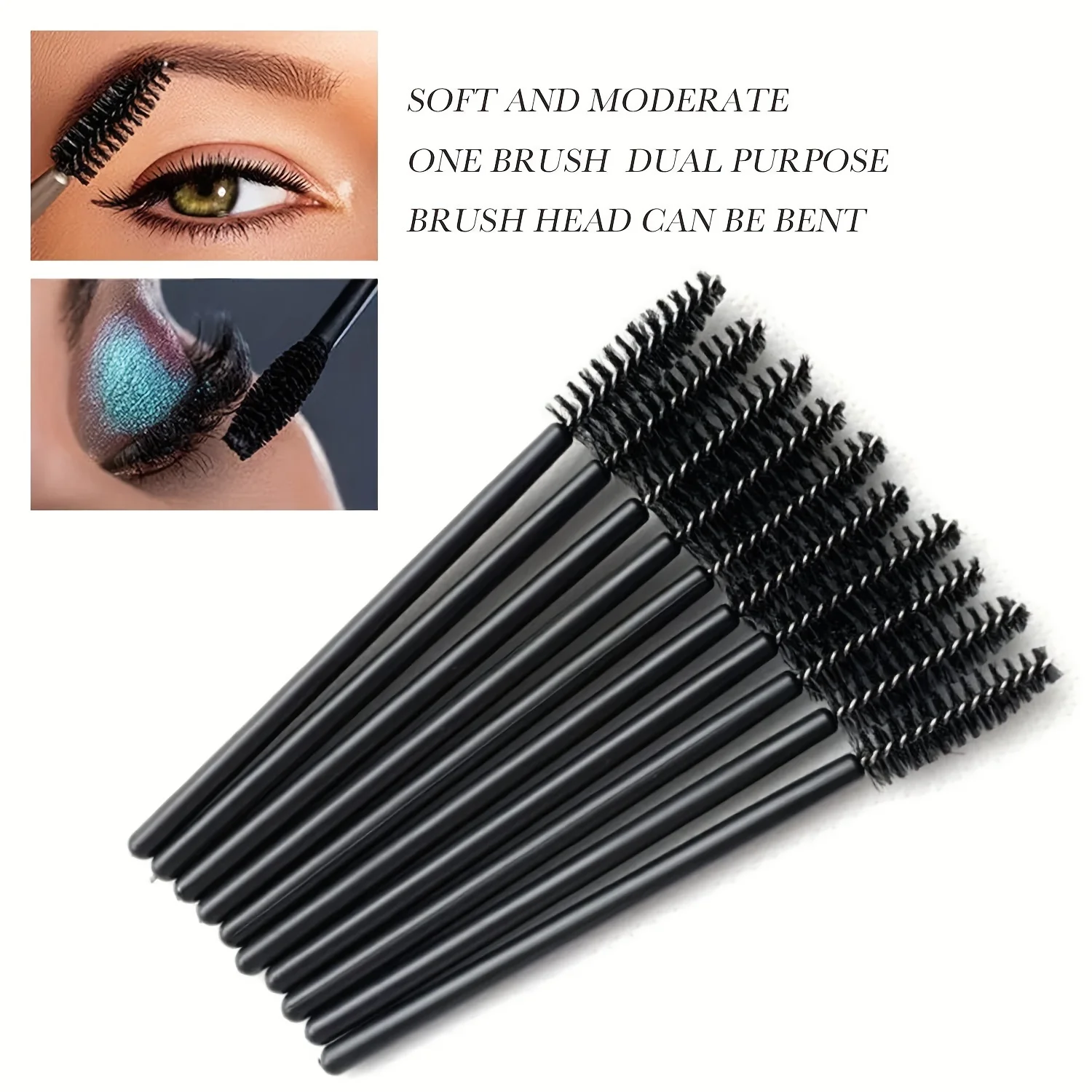 Makeup Brush Eyelashes Brush Eyelash Removal Brush Eyelash Cleaner Brush Eyelash Brush Makeup Tool Makeup Tool Set Makeup Brush Set 50pcs Disposable Eyelash Brushes Eyelashes Extension Tools Eyebrow Brush Mascara Wands Applicator Spoolers Makeup Tools