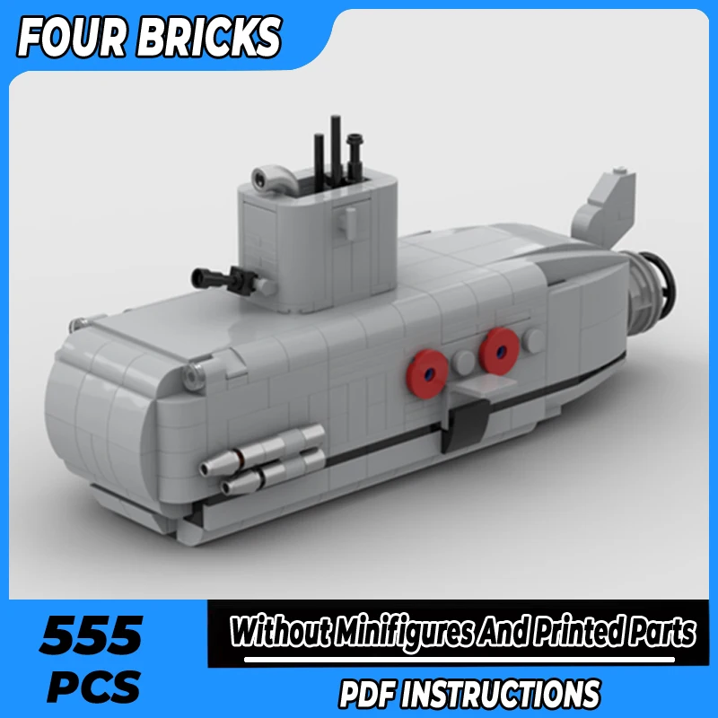 

Moc Building Bricks Military Model Deep Sea Submarine Technology Modular Blocks Gifts Toys For Children DIY Sets Assembly