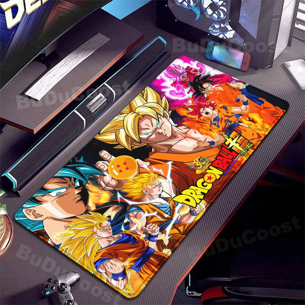 HD Print Anime Goku D-Dragons Balls Mouse Pad 900x400mm Computer Gamer Lock Edge Desk Mats XXL Non-slip Carpet