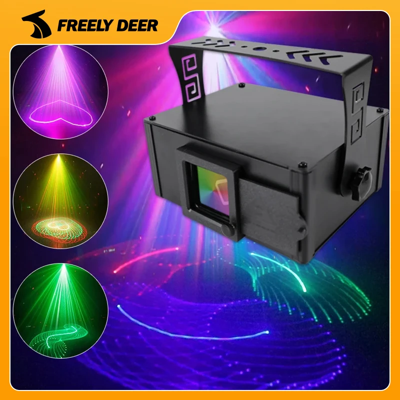 4DFullColorAnimationDJDiscoLaserStageLightVoiceControlled