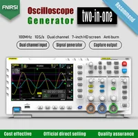 FNIRSI 1014D 2 In 1 Professional Digital Oscilloscope 2 Channel Input Signal Generator 100MHz Bandwidth 1GSa/s Sampling Rate 2