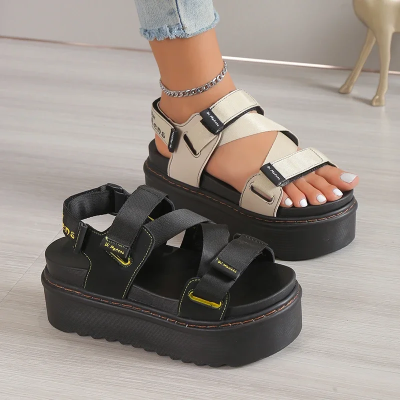 

Women's Shoes 2023 Brand Buckle Strap Women's Sandals Romanesque Summer Daily Sandals Women Thick Bottom Shoes Ladies Zapatos