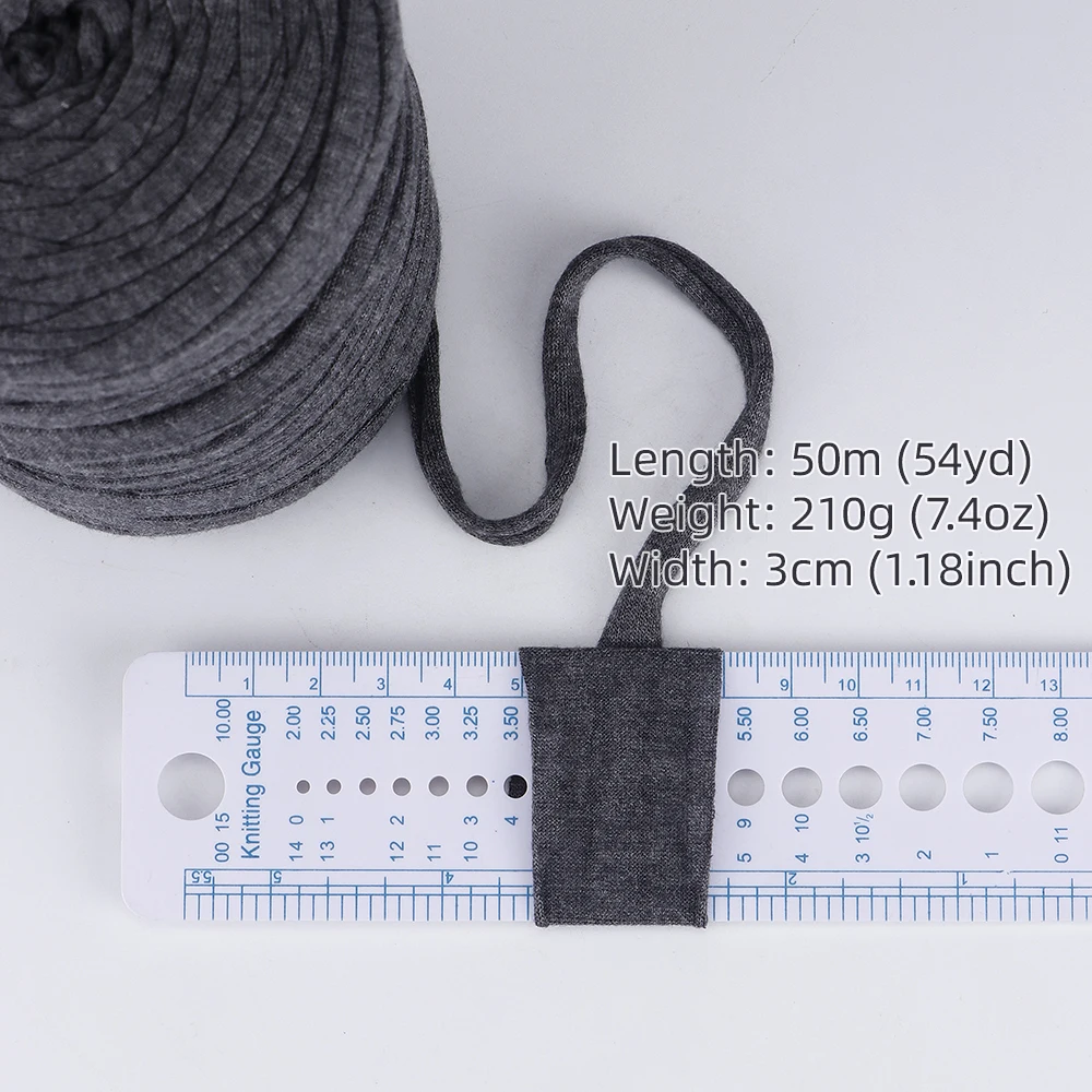 1Pcs Polyester T-Shirt Yarn For DIY Crafting Crochet And Knitting - Bags, Cushions, Dolls, Baskets, Scarves 210g/7.4oz 50m/54yd 2