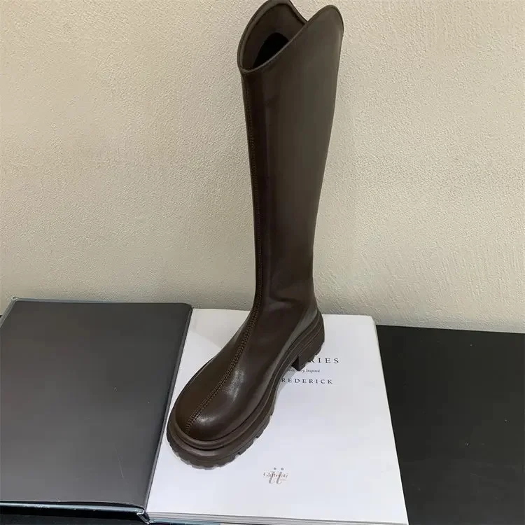 Dark brown fleece-lined