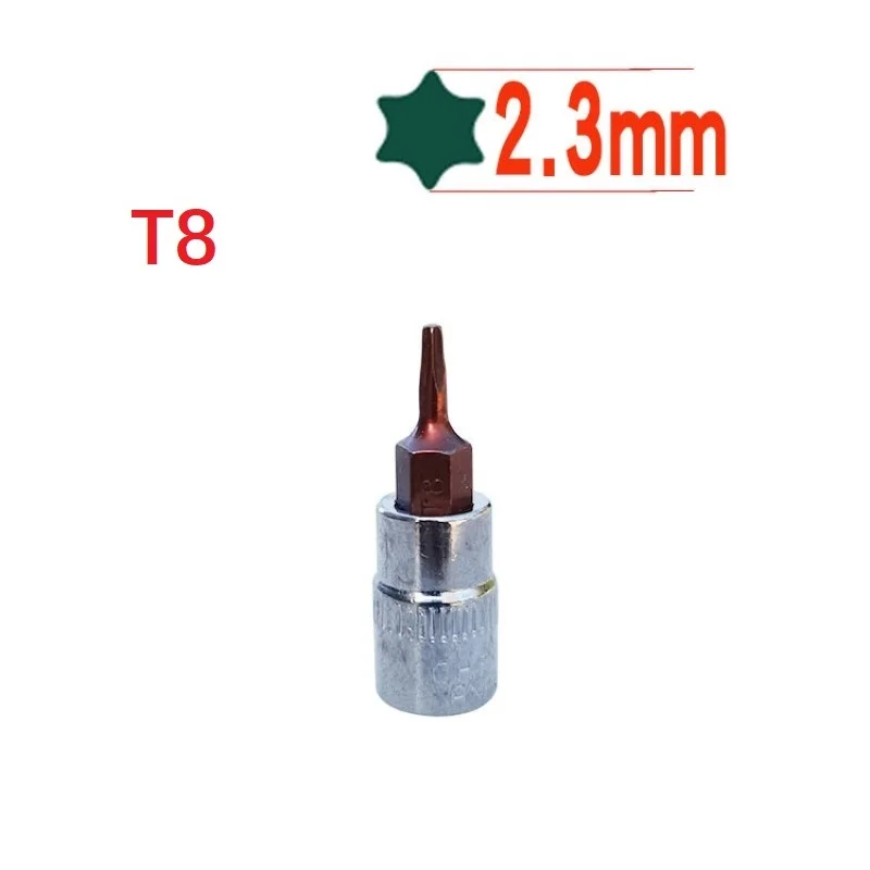 

Hex Torx Bit Socket Manual Pressure T25 T27 T30 T40 1Pcs T8 6.35mm / 1/4 Inch T8-T40 Batch Tools Drive Hand T15