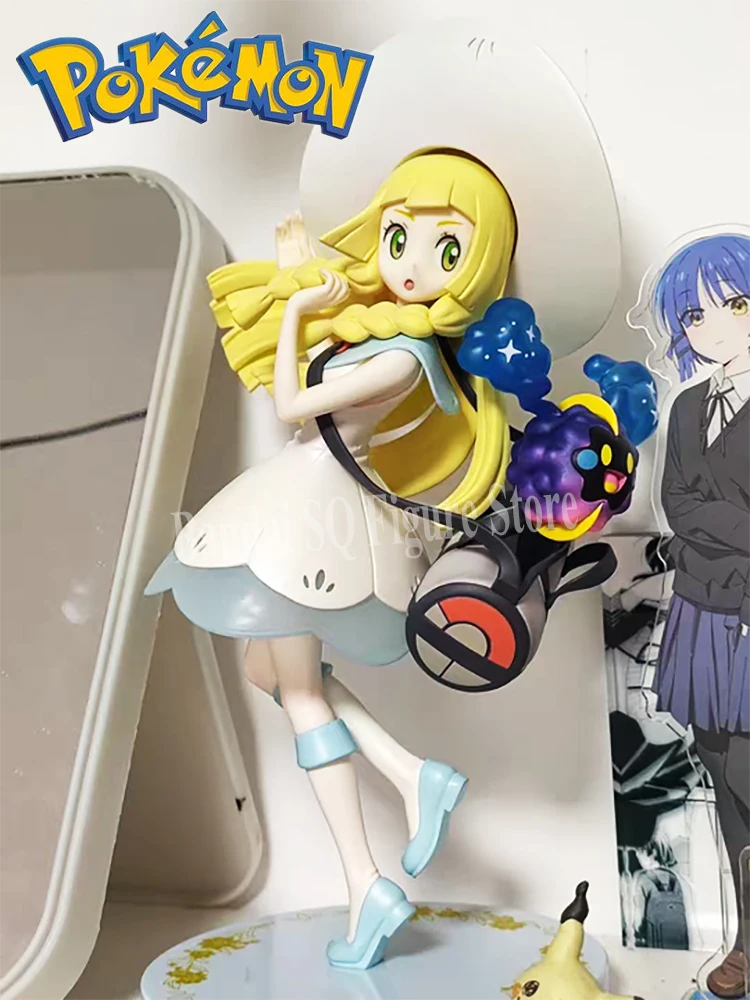 Originale Pokemon Kotobukiya Center Lillie Con Cosmolg Clefairy Figure Anime Action Figurine Model Doll Statue Toy Gift Decor