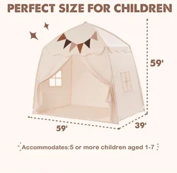 Whimsical Kids Play Tent - Princess Castle Indoor & Outdoor Playhouse Toy (Extra Large)