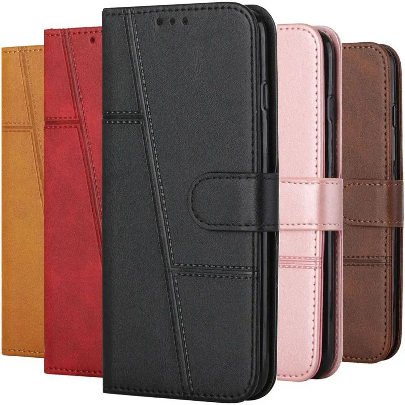 Vintage Leather Wallet Phone Case with Card Slot and Protective Cover