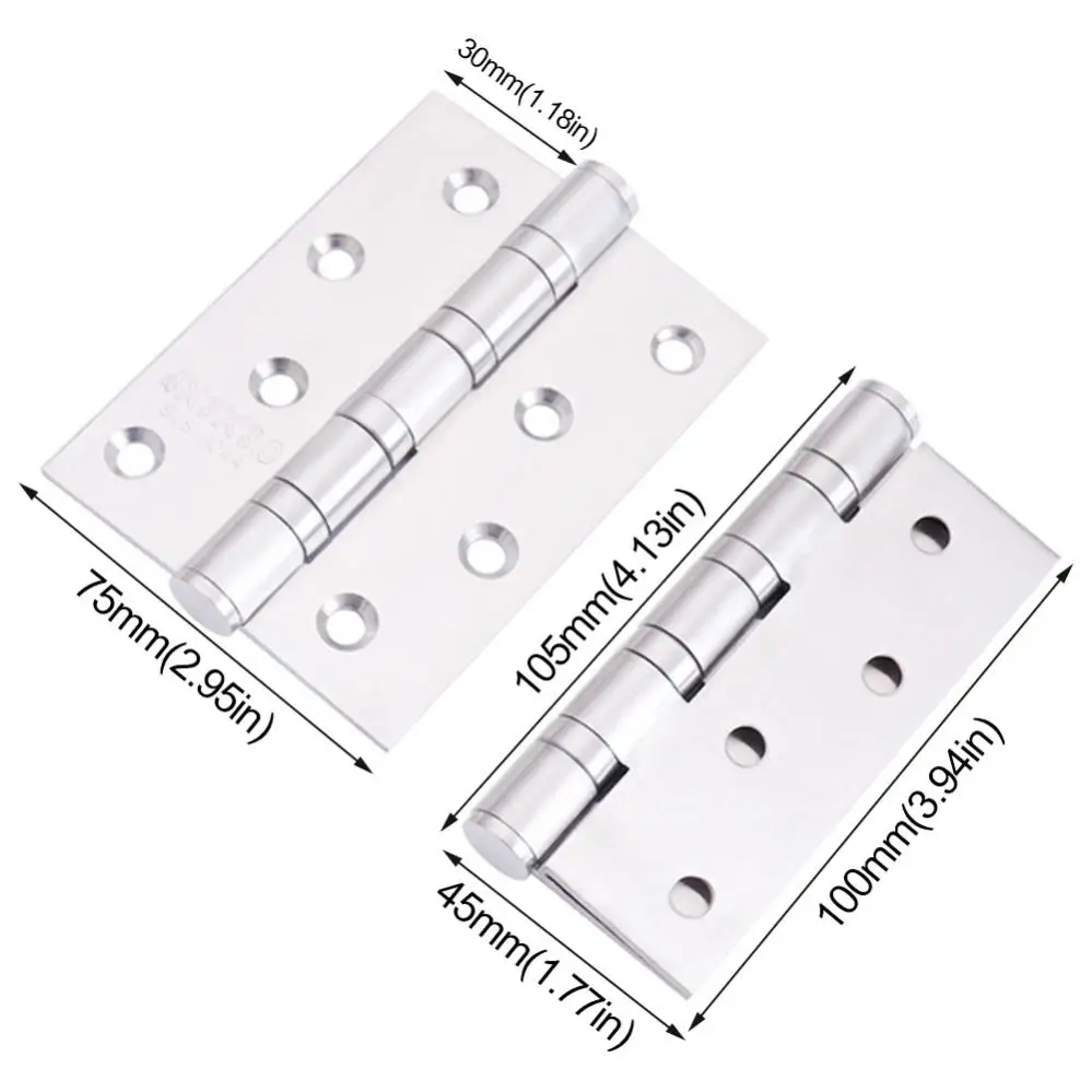 100mm / 4inch Thickened Stainless Steel Silent Folding Hinge for Wooden Door / Furniture Flap Hinge Counter
