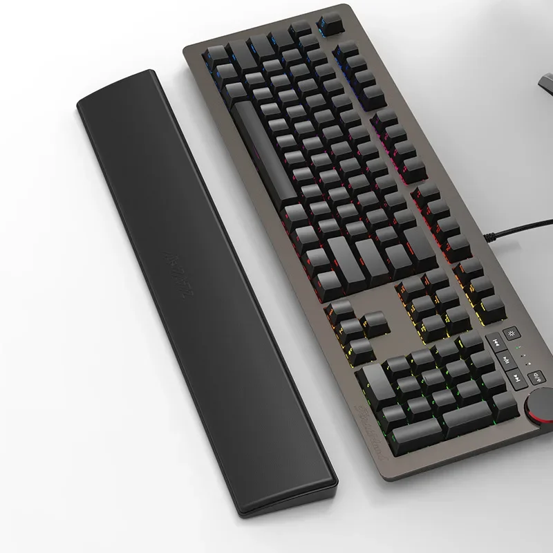 

Wrist Rest Mechanical Keyboard 61/87/104 Keys Keyboard Wrist Pad Support Ergonomic Soft Memory Foam Hand Rest PU Leather