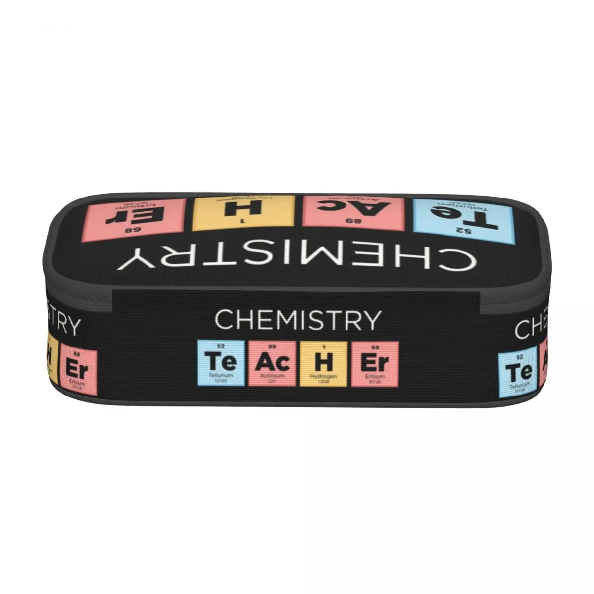 Korean Chemistry Teacher Periodic Table Pencil Cases for Science Lab Tech Large Storage Pen Box Bag School Supplies
