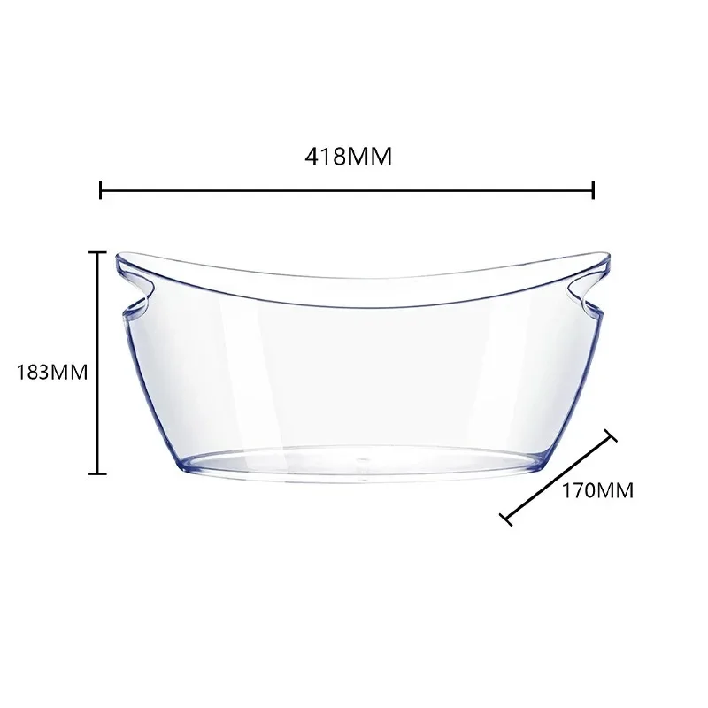 Hot 5LTransparent Ice Cube Storage Bucket Beer Wine Bucket Bar Ice Bucket Container Champagne Can Wine Champagne Beer Chiller
