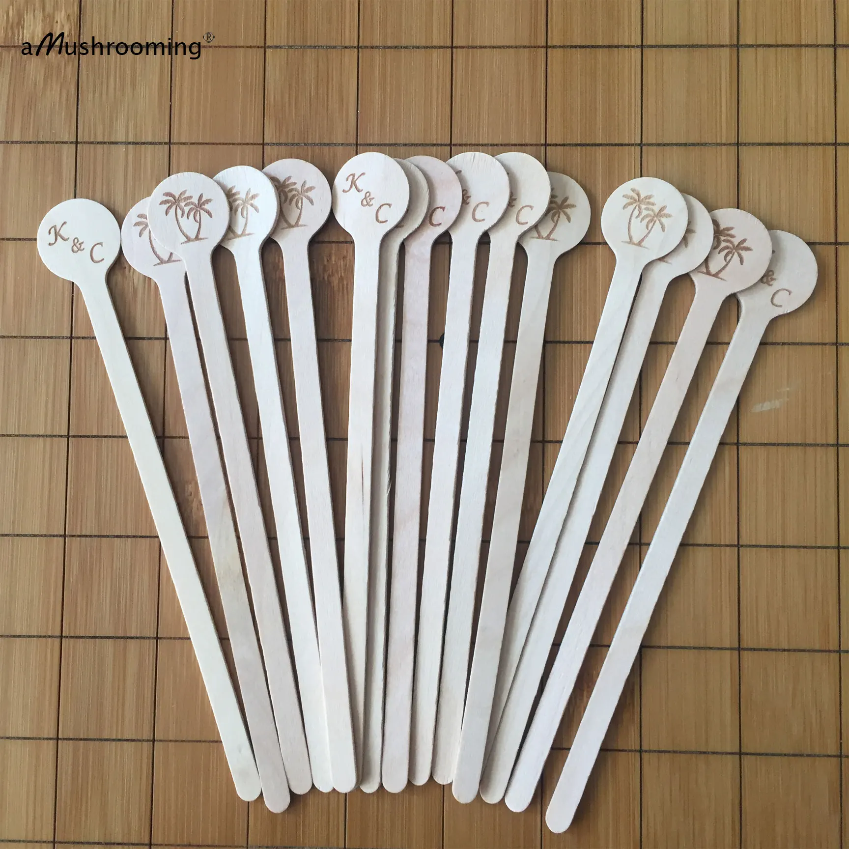 100pcs Wedding Cocktail Party Stir Sticks Custom Engraved COFFEE Stirrers  with Initials Vintage Birchwood Sticks Drink Toppers - AliExpress