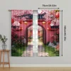 2pc,  Window Drapes Garden6 Polyester,Without Electricity Birthday Party Suitable for Holiday Decorations 4