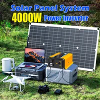 Kit de panneaux solaires 2000 W – Chargeur de batterie 12 V, onduleur 4000 W 110 V/220 V pour système d'alimentation complet pour la maison et l'extérieur 1