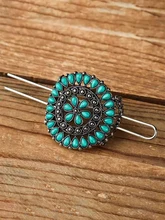 Vintage Hollow Out Turquoise Flower Hairpin Hair Accessories Headband Hair Band Headbands For Women Hair Bands For Girls 