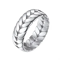 ChainsPro 7mm Wide Chain Link Rings for Women Men Olive Branch Vine Leaves Stainless Steel Jewelry Size 7 To 14 QC24 1