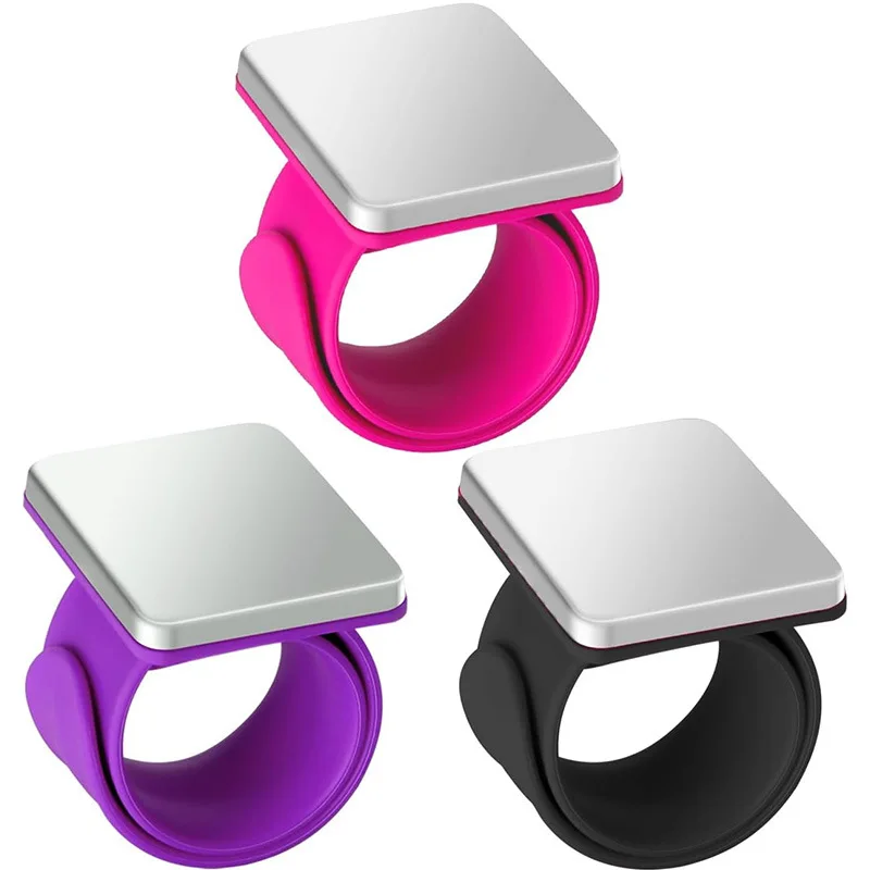 실리콘 자석 손목 핀쿠션 휴대용 자석 핀 홀더 가정용 재봉 도구 및 DIY 수공예 애호가를 위한 필수품