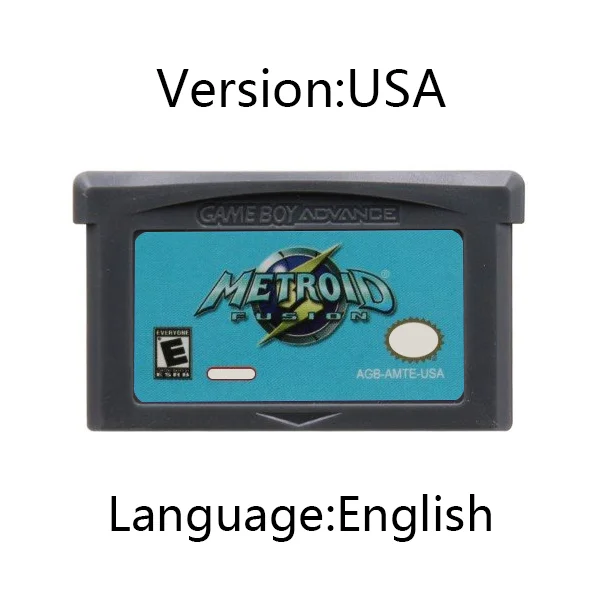 GBA Series Game Cartridge 32-bit Video Game Console Card Fusion Zero Mission US European Version For GBA/NDS game cards collectible cards anime cards anime trading cards animation game cards