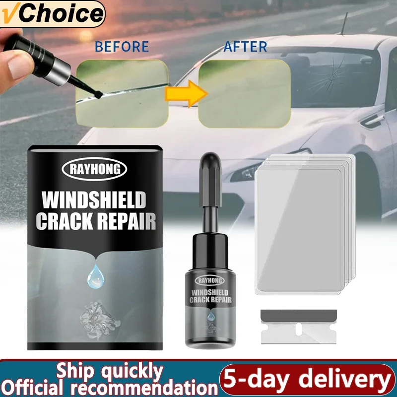 15min Windshield Crack Fix Pro Kit - DIY UV Curing Resin for Car Glass Repair, Auto Windscreen Scratch Restorer Fluid (20ml) 3