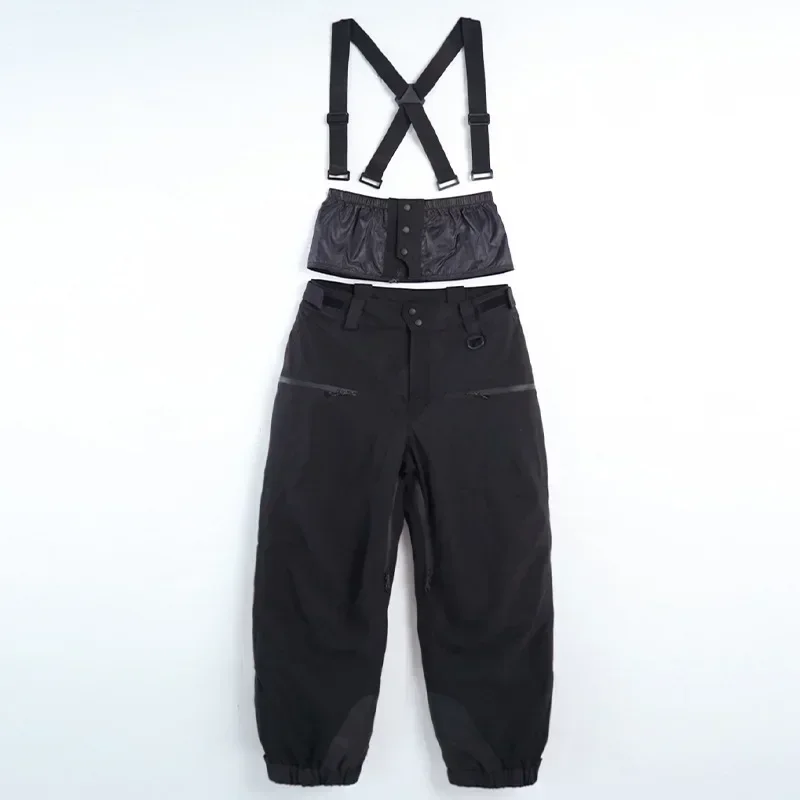 Skiing Strap Pants Outdoor Winter Thickening Warm Ski Overalls New Men Women Loose Snow Waterproof Windproof Snowboard Trousers skiing pants,ski suit