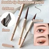 Doublehead liquid Eyebrow pencil Lying silkworm waterproof Black brown Natural Point mole wild Eyebrow pen aegyosal liner Makeup 4