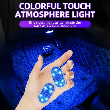 Luce interna per auto Touch Lampada da soffitto in velcro per tetto auto a mano Illuminazione per auto per interni Lampada da lettura notturna Lampada da lettura con ricarica USB