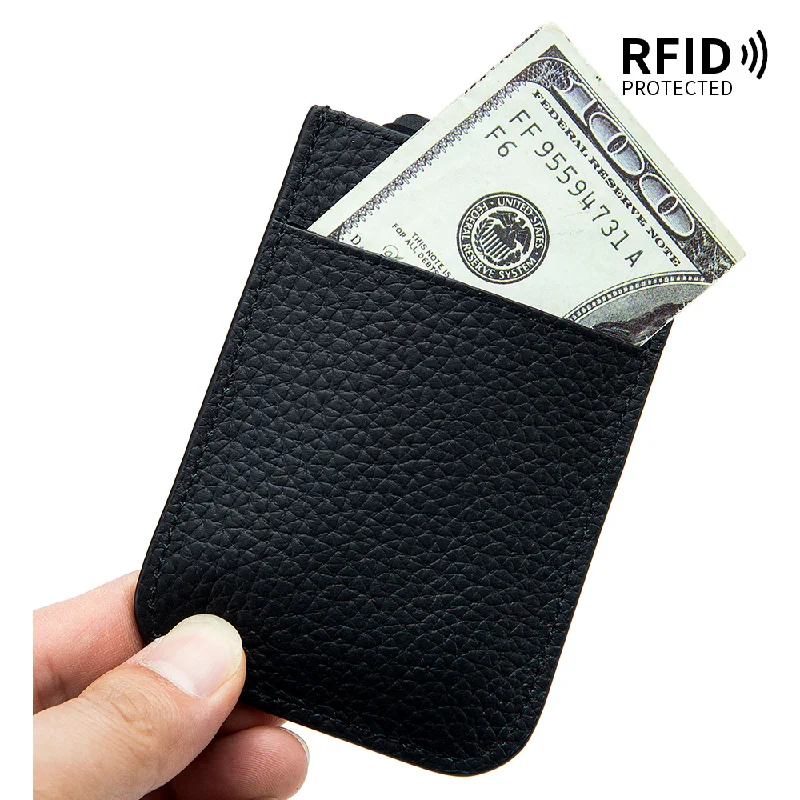 Slim Card Case Thin Card Holder Minimalist Credit Sleeve with RFID Blocking Strong Magnetic Back Pocket Mens Wallet