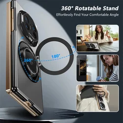 Magnetic Lens Stand Matte ShockProof Soft Silicone Case - Skin - Friendly Protection Cover for Mate XT (Silver)