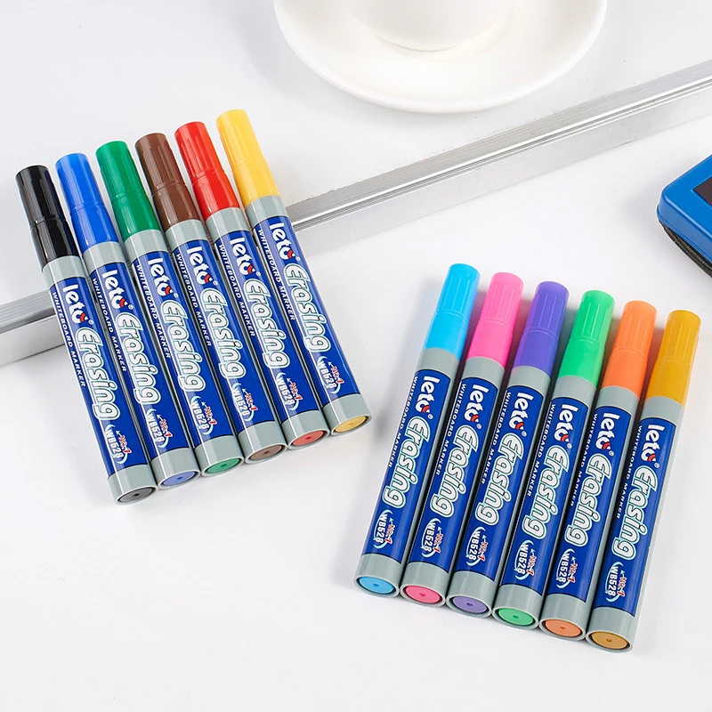 8/12Pcs Erasable Whiteboard Marker Pen Blackboard Marker Chalk Glass Ceramics Offoce