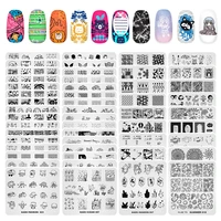 KADS 50pcs Nail Art Stamp Plates Set Stamping Template Kit Flowers Leaves Lace Image Stamp Plate Manicuring DIY Printing Tools 1