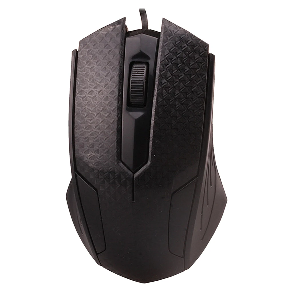 1000dpi USB Optical Mouse type Gaming Mic for Computer Black