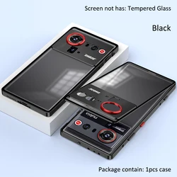 Aluminium Alloy Frame Bumper with Acrylic Back Case - Sleek and Durable Protector Shell for ZTE nubia Z80 Ultra (Black)