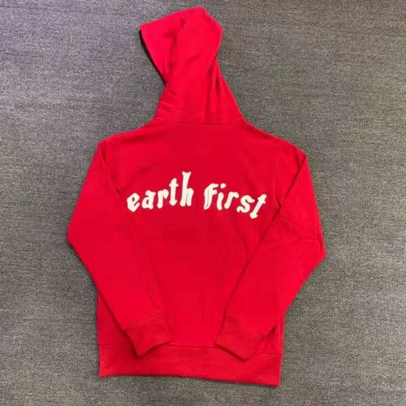Basic CPFM.XYZ Earth First Red Hooded Hoodie Men Women 1:1 High Quality  Oversize Pullovers Zip Hoody Foam Printing Sweatshirts - AliExpress