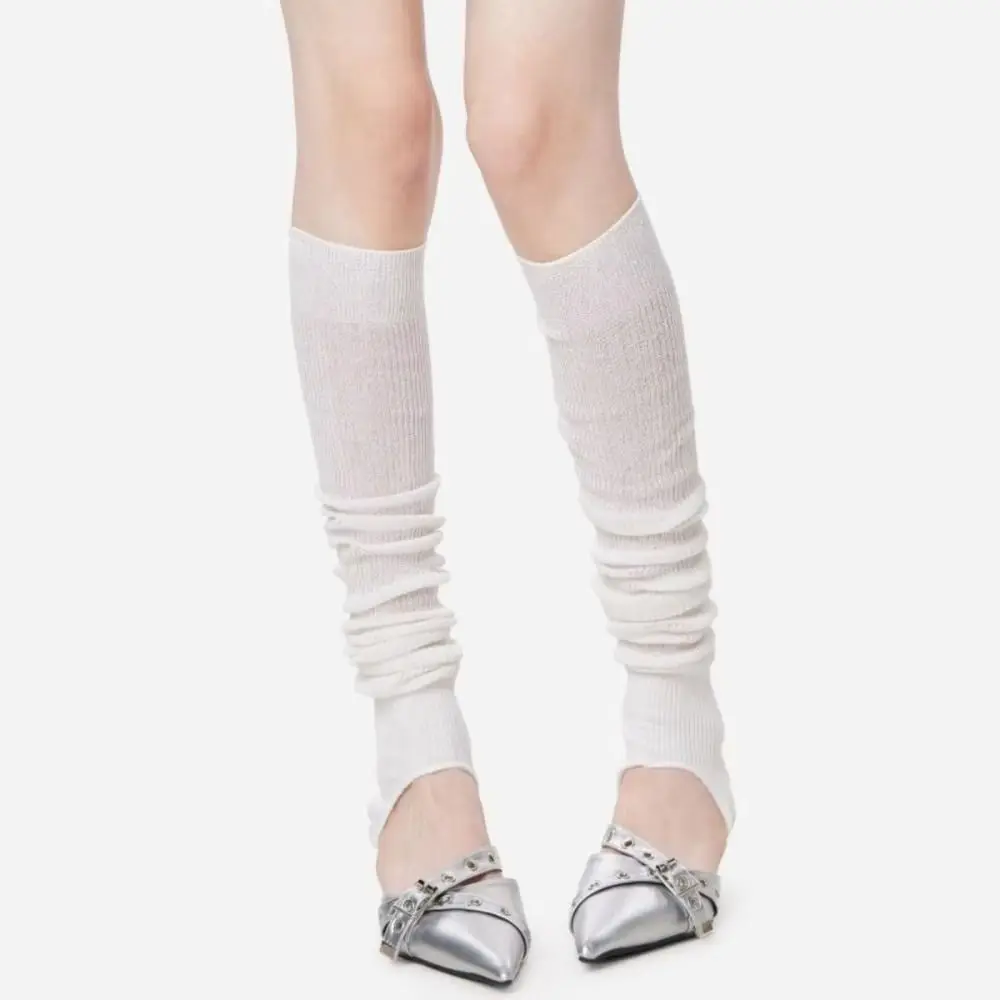 Casual Slim Fit Combed Cotton Socks Breathable Solid Color Thin Leg Socks Seamless Women's Socks