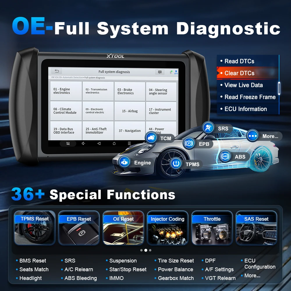 XTOOL InPlus IP819TP TPMS Programming Tools TPMS System Health Check Activate Relearn, Car Diagnostic Tools Program ts100-sensor 5