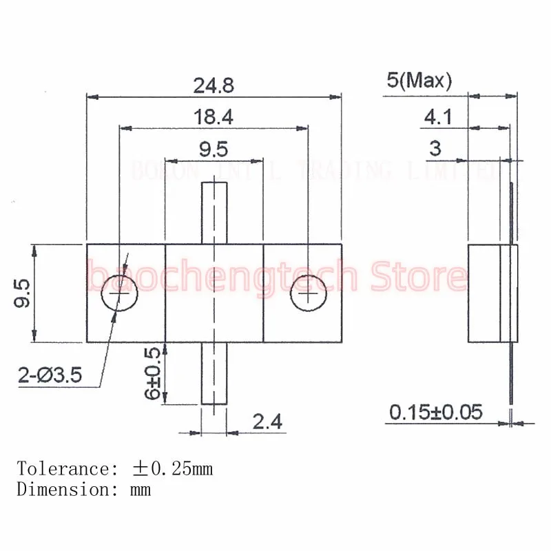 Résistance à montage Glutge RFR200-250 250 Watt 200 Ohm DC-2.0GhzBeO Keramik Daya Tinggi DUNILoad 250 Watt 200 Ohm