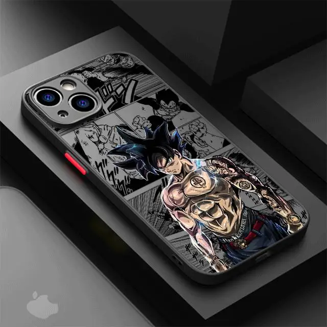 thumbnail image 1 of Funda de teléfono de bolas de dragones para Apple iPhone 13 14 Plus 15 Pro Max 11 Pro 12 Mini XR 8 SE 7 6S XS MAX, cubierta de armadura mate a prueba de golpes, 1 of 5