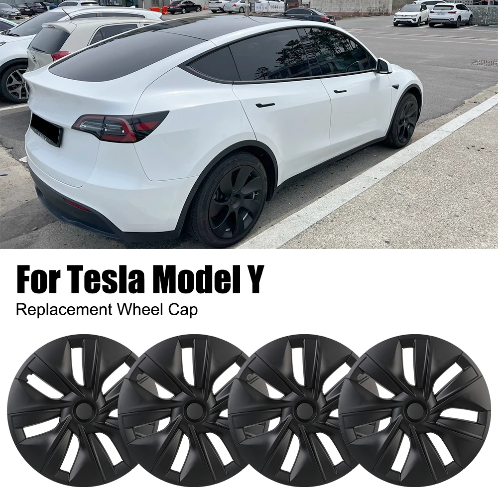 

Full Cover Car Accessories Automobile Hubcap Hub Cap 4PCS Replacement Wheel Cap Kit 19 Inch For Tesla Model Y 2021 2022