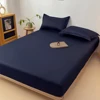 Throw Waterproof Mattress Cover Bed Fitted Sheet Mattress Bedspread Protector Pads Single/Double/King/Queen Full Size Gray/White 6