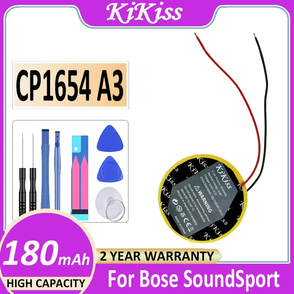 Batteria Kikiss Da 180Mah Cp1654 A3 Per Bose Soundsport Wireless,Soundsport Pulse Bateria