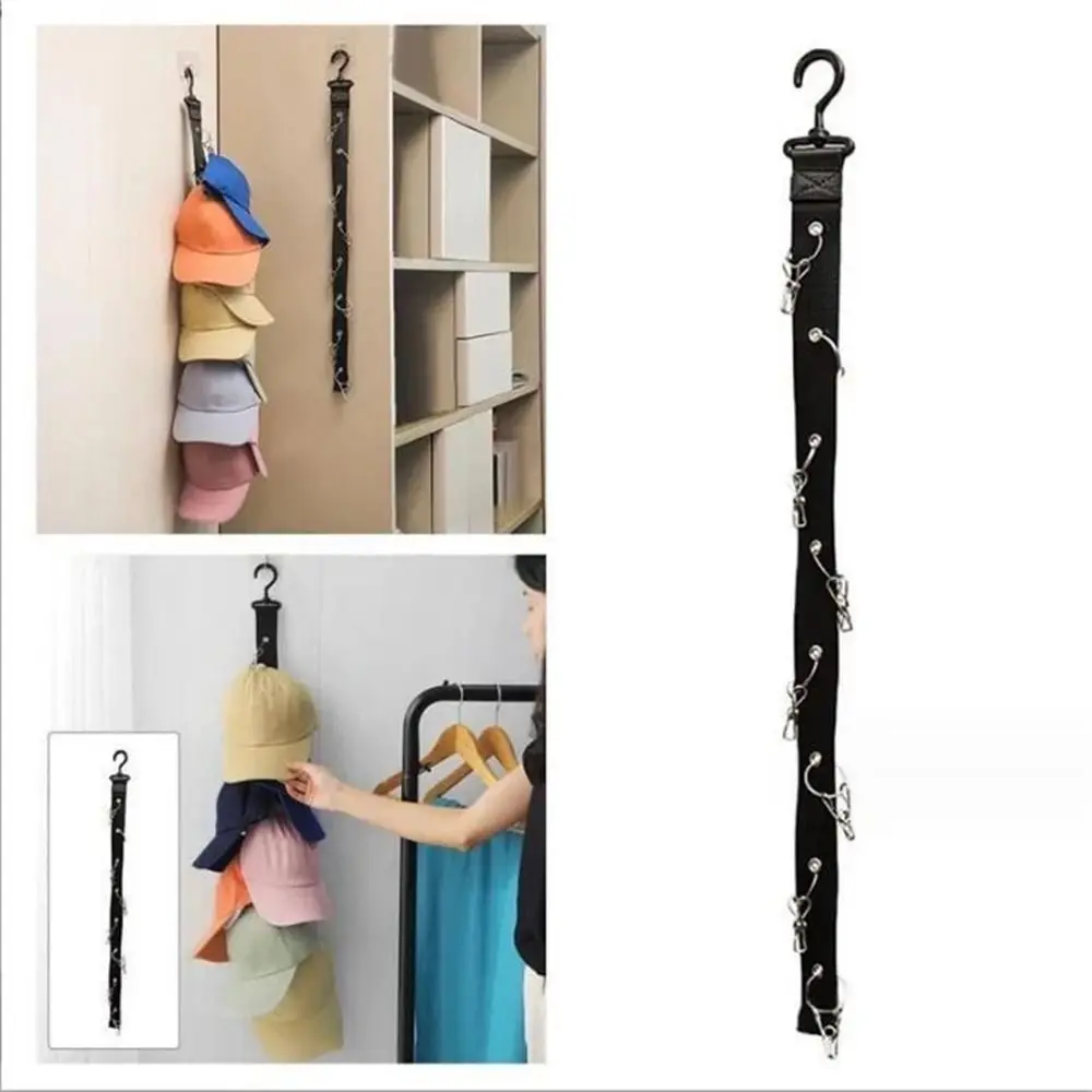 

1/2/3Pcs Over The Door&Wall Hanging Hat Racks 360° Rotating Saving Space Hat Organizer for Closet Sturdy with 8 Large Clips