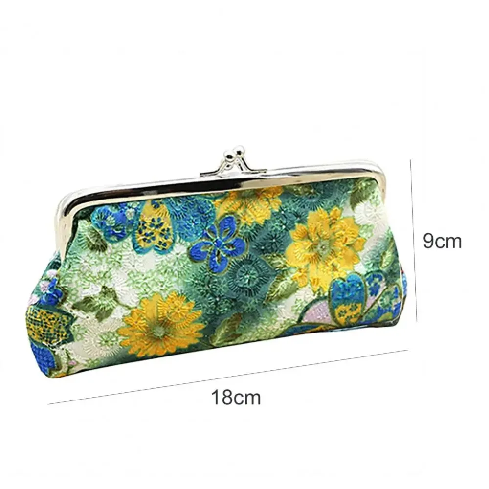 New Weave Cloth Embroidered Fabric Wallet Dacron Handheld Wallet Long