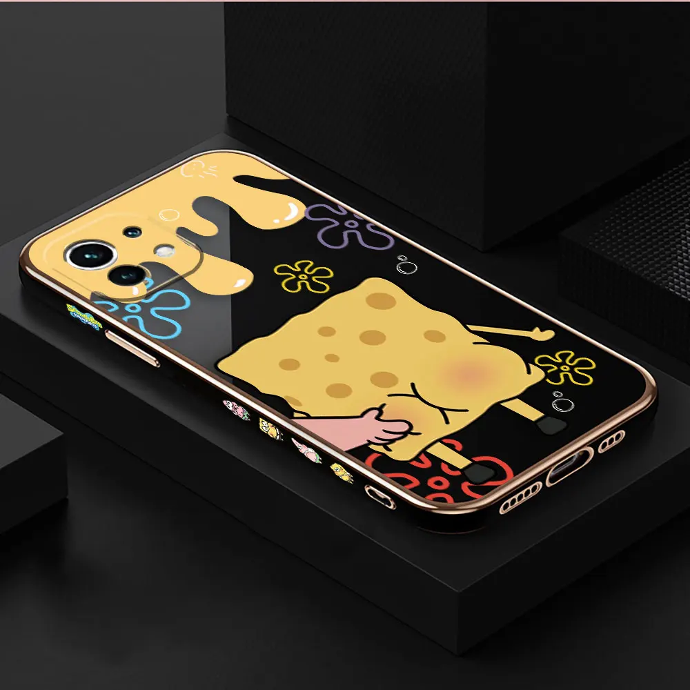 thumbnail image 1 of Cute S-SpongeBob Cartoon Cover Smooth E-TPU Phone Case Xiaomi 8 9 10 10T 11 11T 12 12T 13 13T LITE PRO 5G Case Shell Funda Capa, 1 of 5