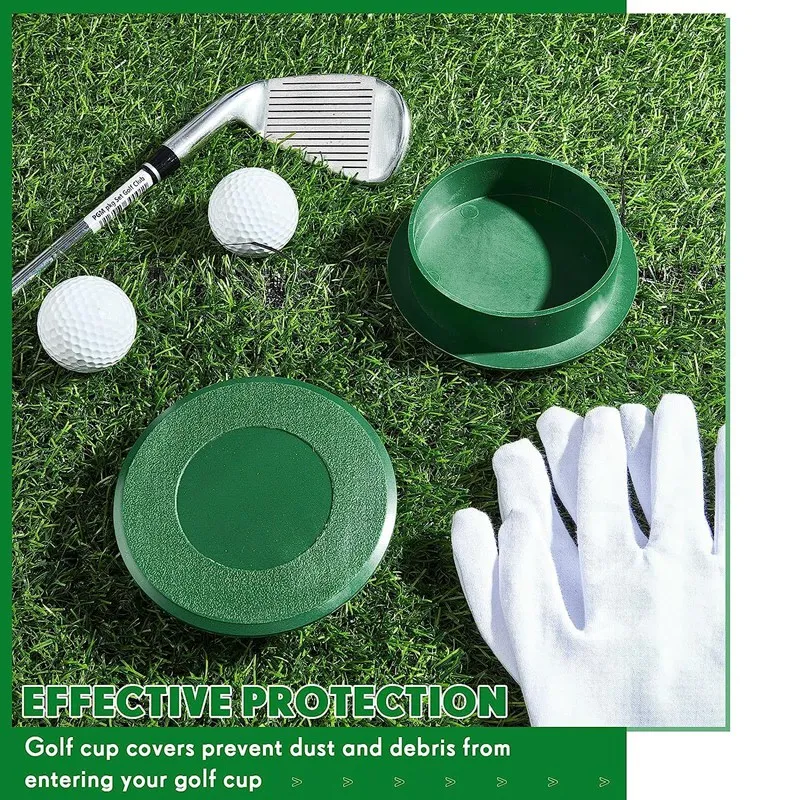 

6 PCS Golf Cup Cover Golf Hole Putting Green Cup Golf Practice Training Aids Hole Cover For Garden Backyard Outdoor Activities