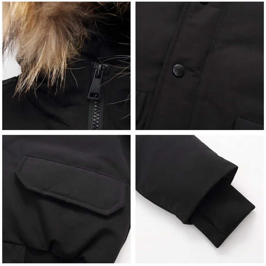 AS Fashion Matte bomber coats kids filled down warm jacket detachable nature fur down jacket children jackets