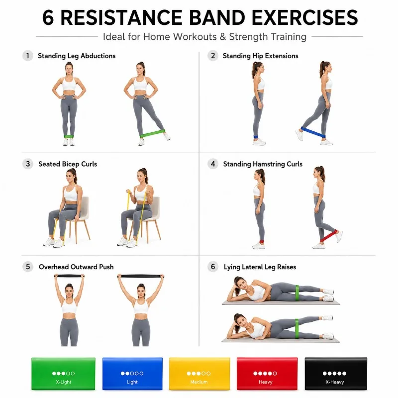 Resistance Bands Set Gym Equipment for Home Fitness Elastic Bands Strength Agility Training Equipment Handy Gym Workout Boxing - 3