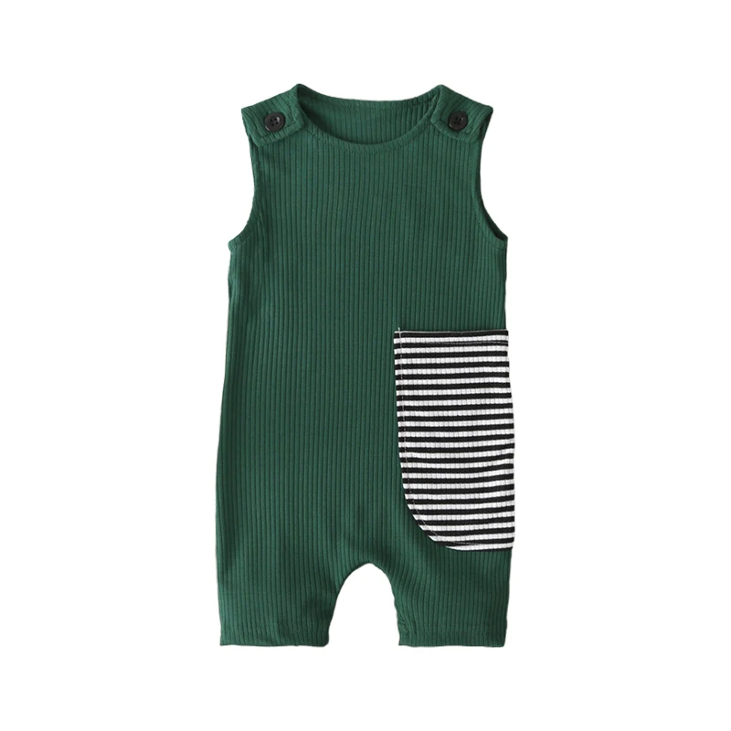0-12M Baby Girls Striped Clothing Cotton Summer Kids Sleeveless Romper Outfits Sunsuits