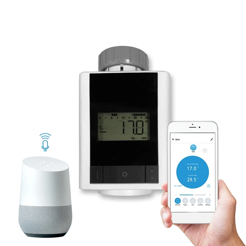 

Терморегулятор с Bluetooth, TRV-термостат радиатора для Tuya Smart Home, Голосовое управление через Alexa