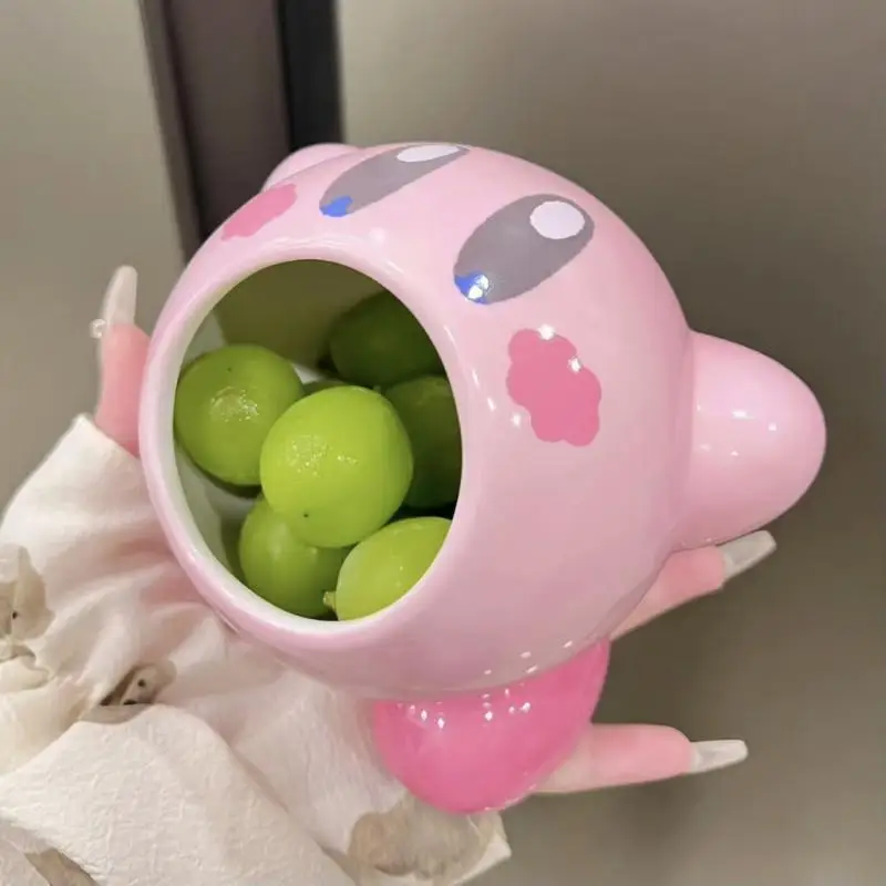 

Керамическая Салатница Kirby в мультяшном стиле, креативные принадлежности для кухни и ресторана, милое настольное украшение, подарок на день рождения для мальчиков и девочек